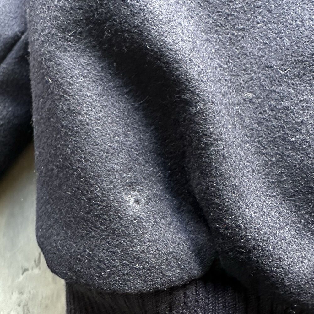 Vintage Members Only Mens Wool Bomber Jacket Sz 40 Medium Navy Blue Quilted 90s - Picture 12 of 14